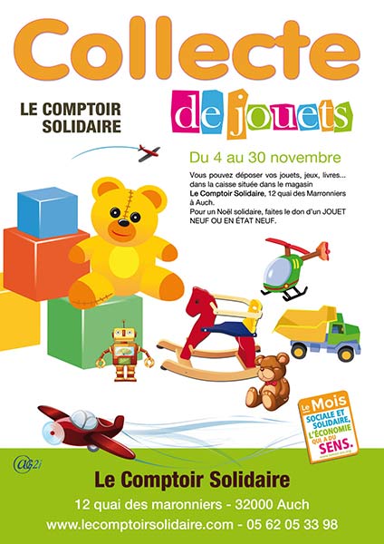 mise à disposition des jouets collectés